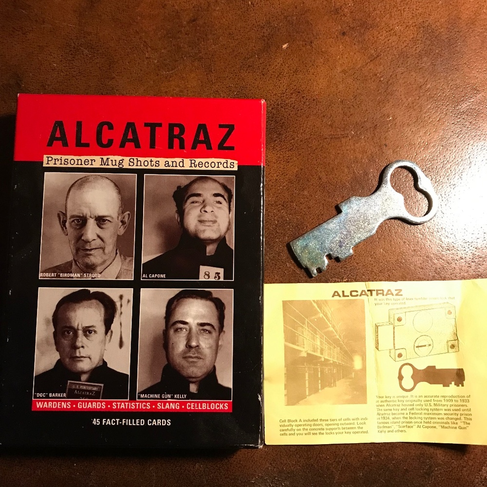 Alcatraz Prisoner mug shots & key